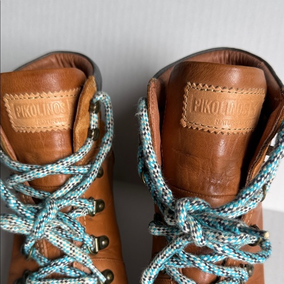 Pikolinos BERNA - Lace-up ankle boots - cuero/brown - Zalando.ie PIKOLINOS Brown Leather Ankle Boots with Blue Accent Laces